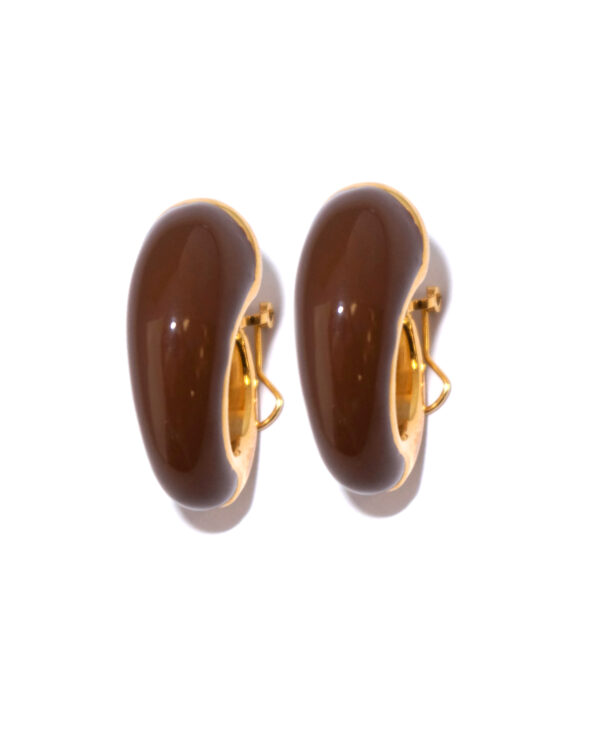 Femme Emaille bruine creolen van Juli Dans Jewels