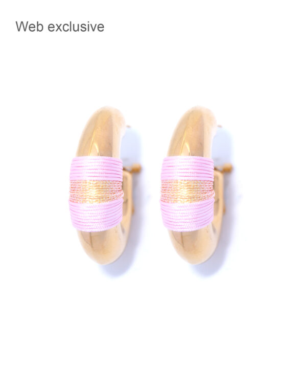 Valerie Cord baby roze creolen van Juli Dans Jewels