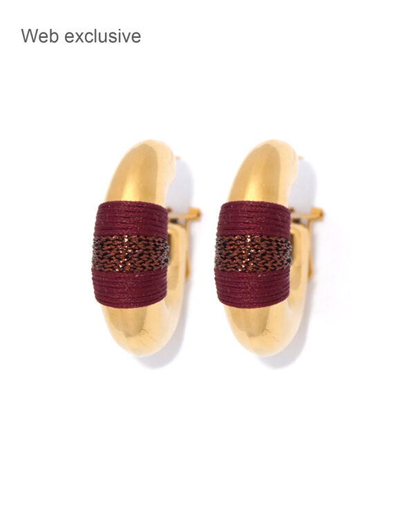 Valerie Cord Bordeaux Rode Creolen van Juli Dans Jewels