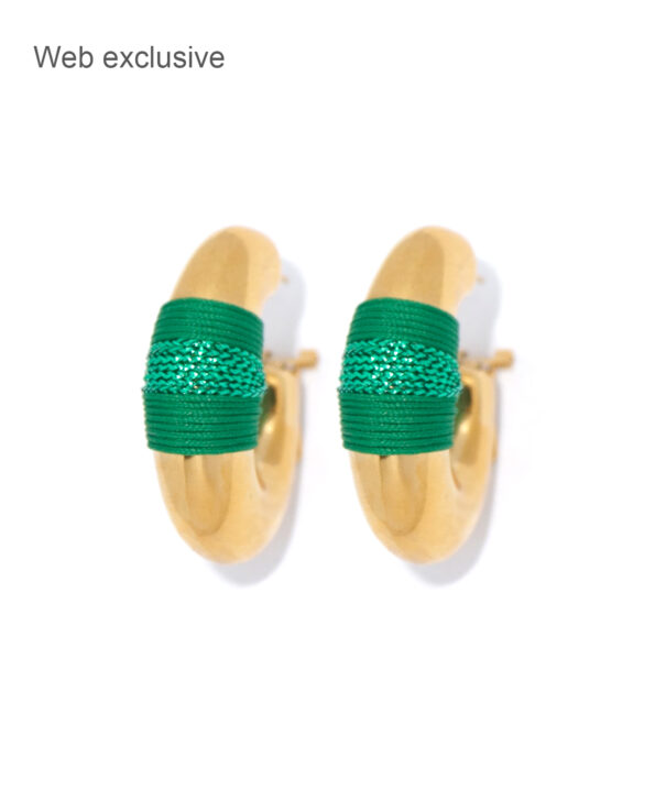 Valerie Cord groene creolen van Juli Dans Jewels