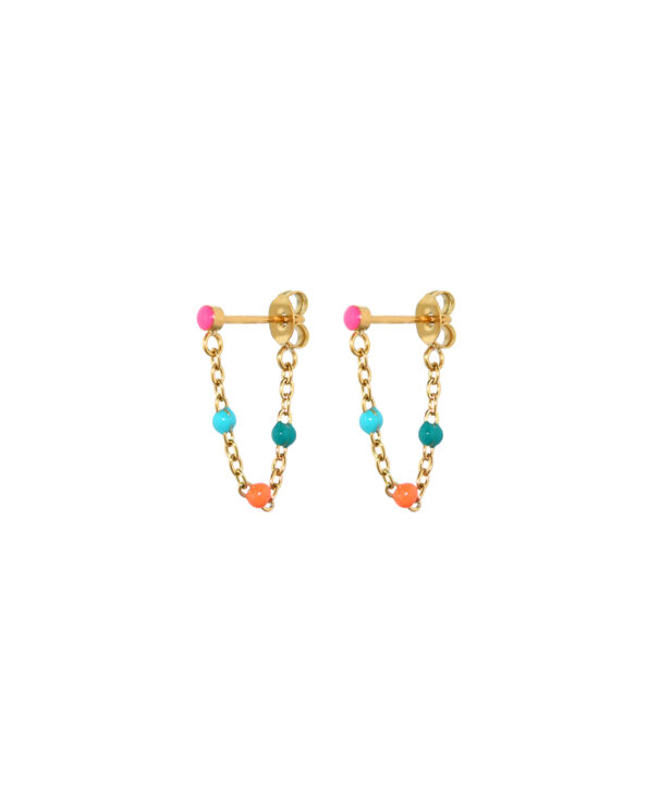Kleine Mini Me multicolor oorbellen van Juli Dans Jewels