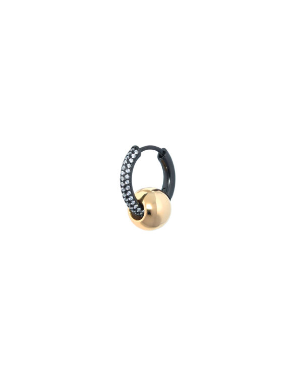 Bernice Gemstone Oorbel Zwart