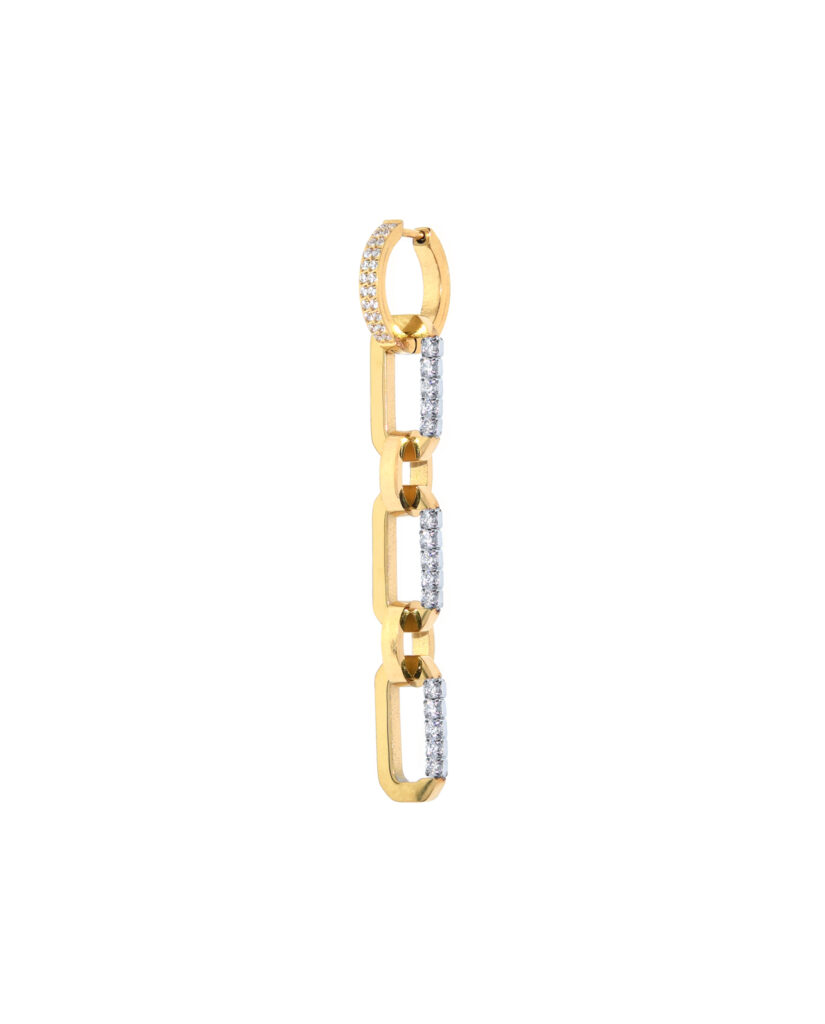 Loulou Oorbel Zilver Goud