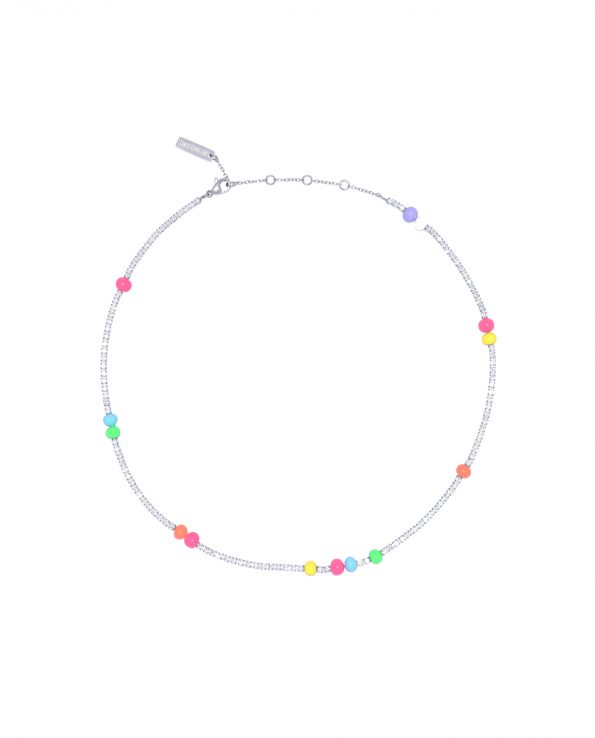 Tennis Dot Ketting Multicolor