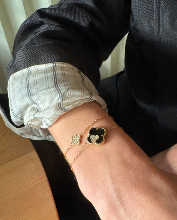 Clover Gemstone Armband Goud - Afbeelding 4