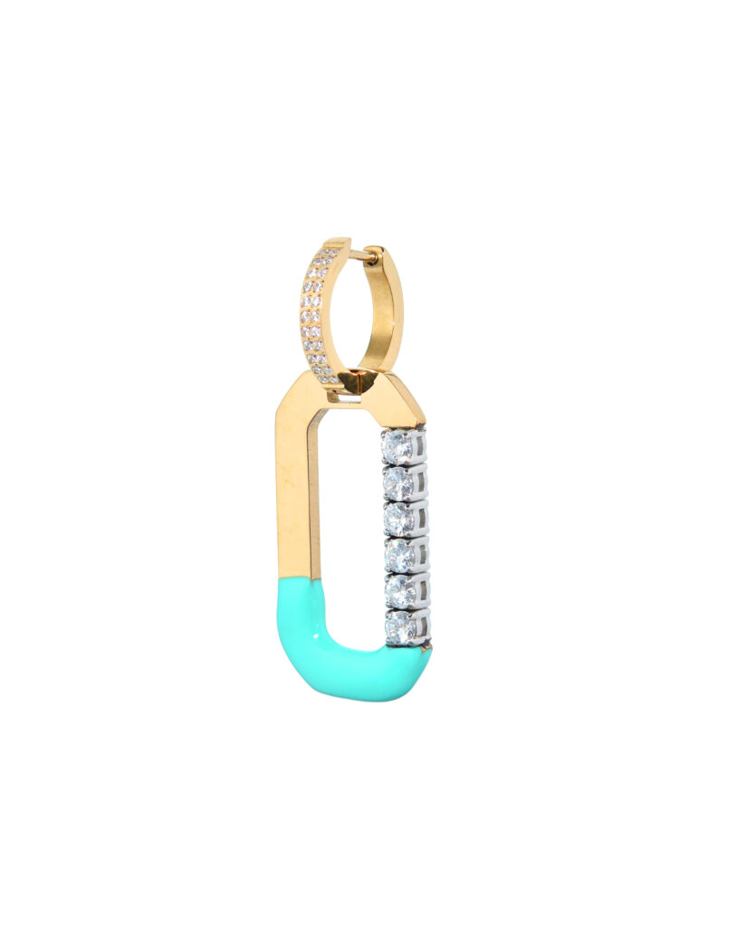 Juli Dans Jewels Loulou Oorbel Zilver Zwart main image 0