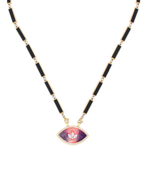 Cher Eye Ketting Paars Roze (6 Variaties) - Afbeelding 5