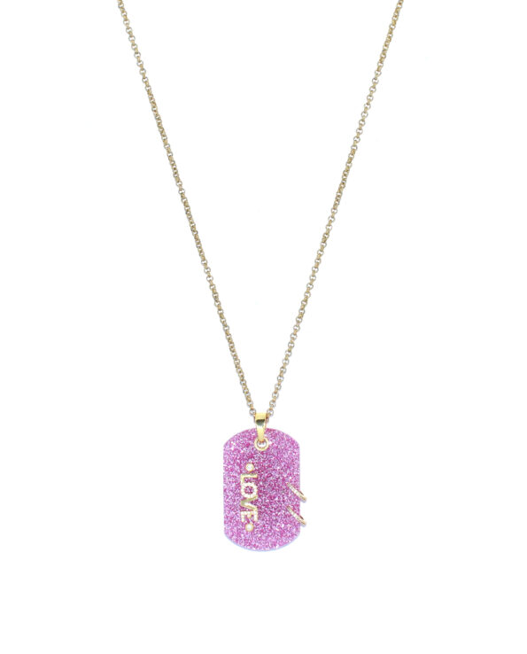 Brooks Ketting Roze Glitter (Large)