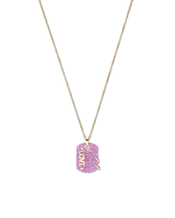 Brooks Ketting Roze Glitter (Small)