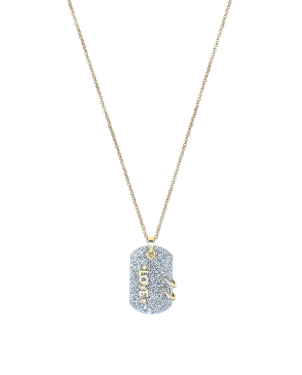 Brooks Ketting Zilver Glitter (Large)