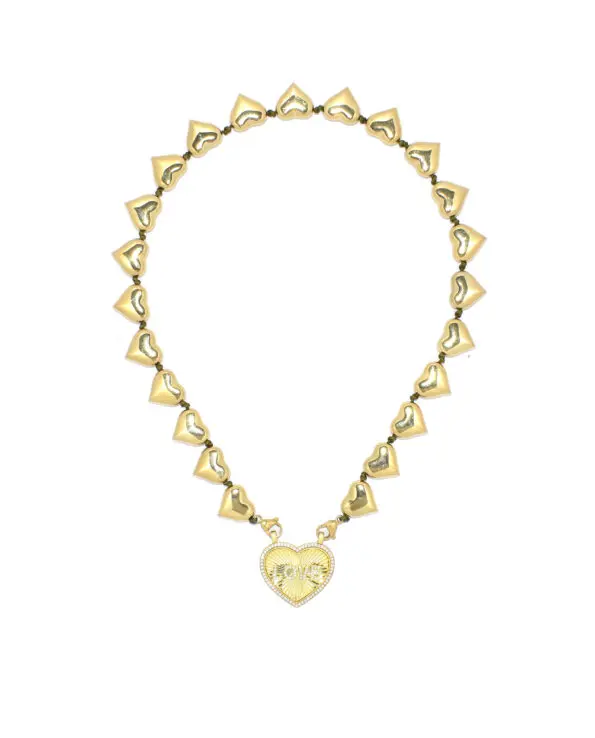 Heart Beads Ketting Goud (Zonder Pendant) - Afbeelding 2