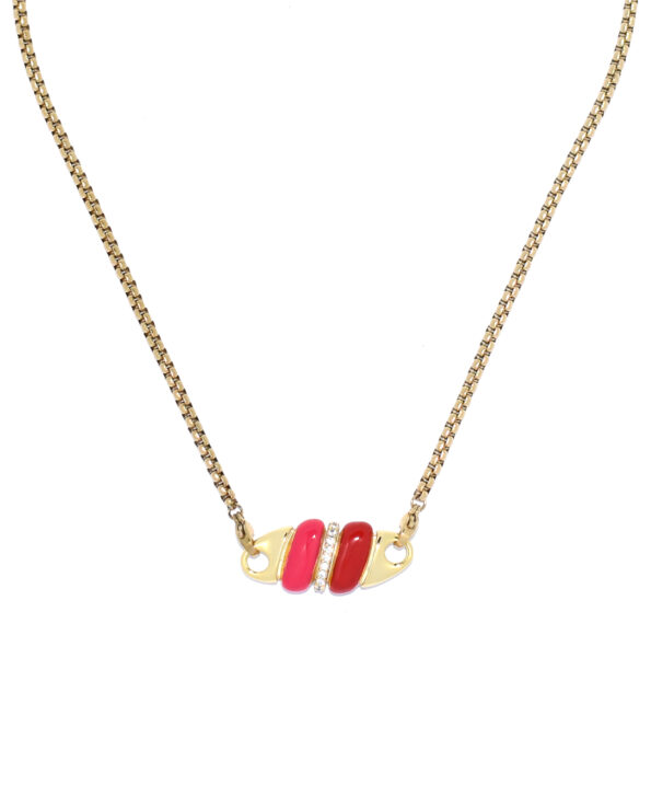 Torsion Ketting Roze Rood