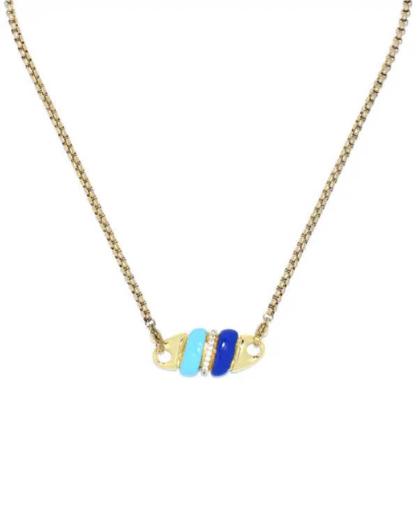Torsion Ketting Turquoise Blauw