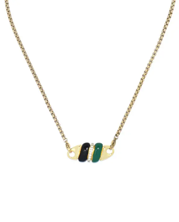 Torsion Ketting Zwart Groen