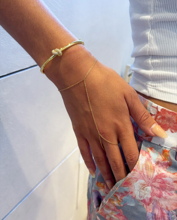 Handchain Armband Goud - Afbeelding 2