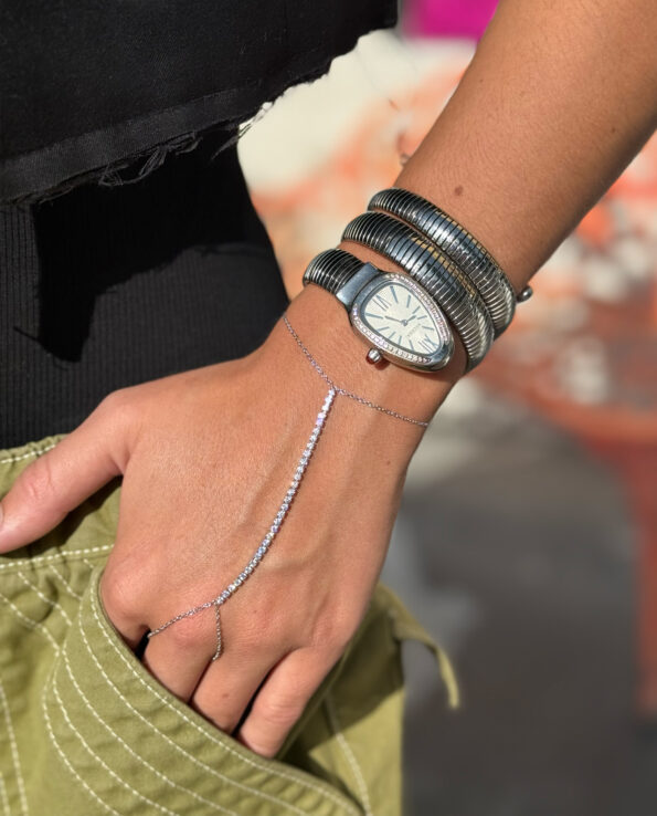 Tennis Handchain Armband Zilver - Afbeelding 2