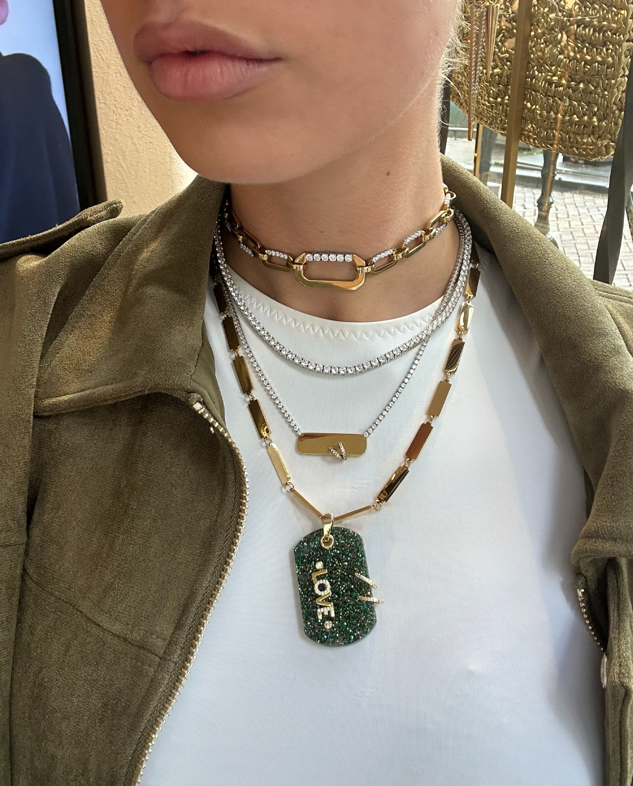 Loulou Choker Ketting Goud - Afbeelding 3