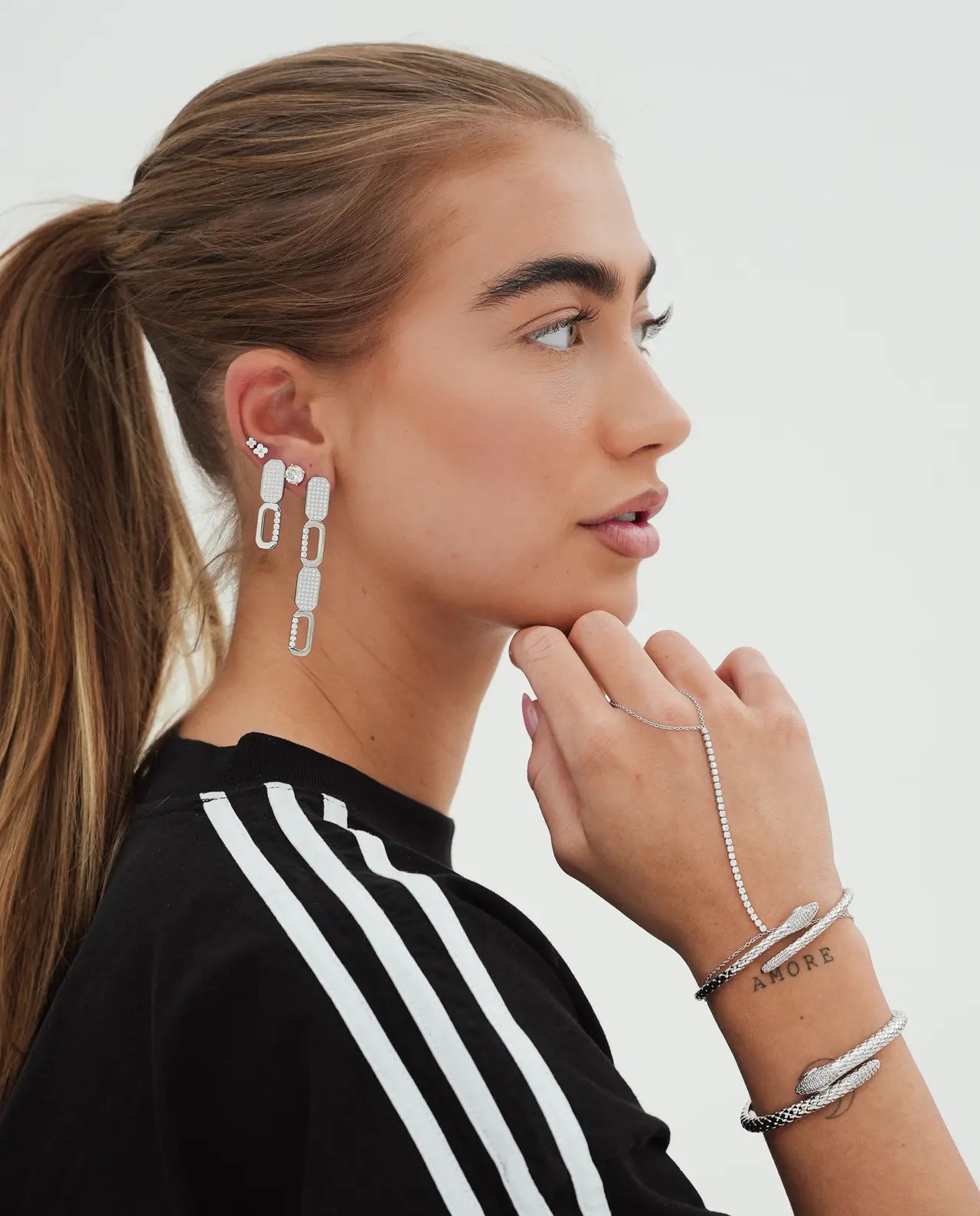 Tennis Handchain Armband Zilver - Afbeelding 3