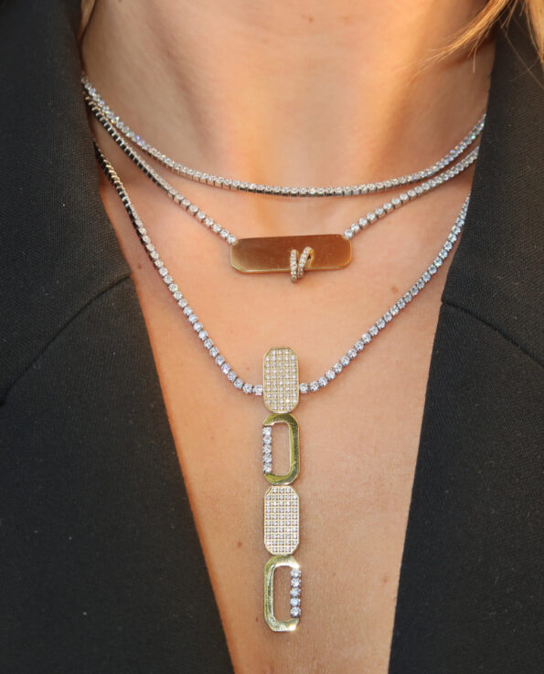 Tennis Chocker Ketting Zilver - Afbeelding 2