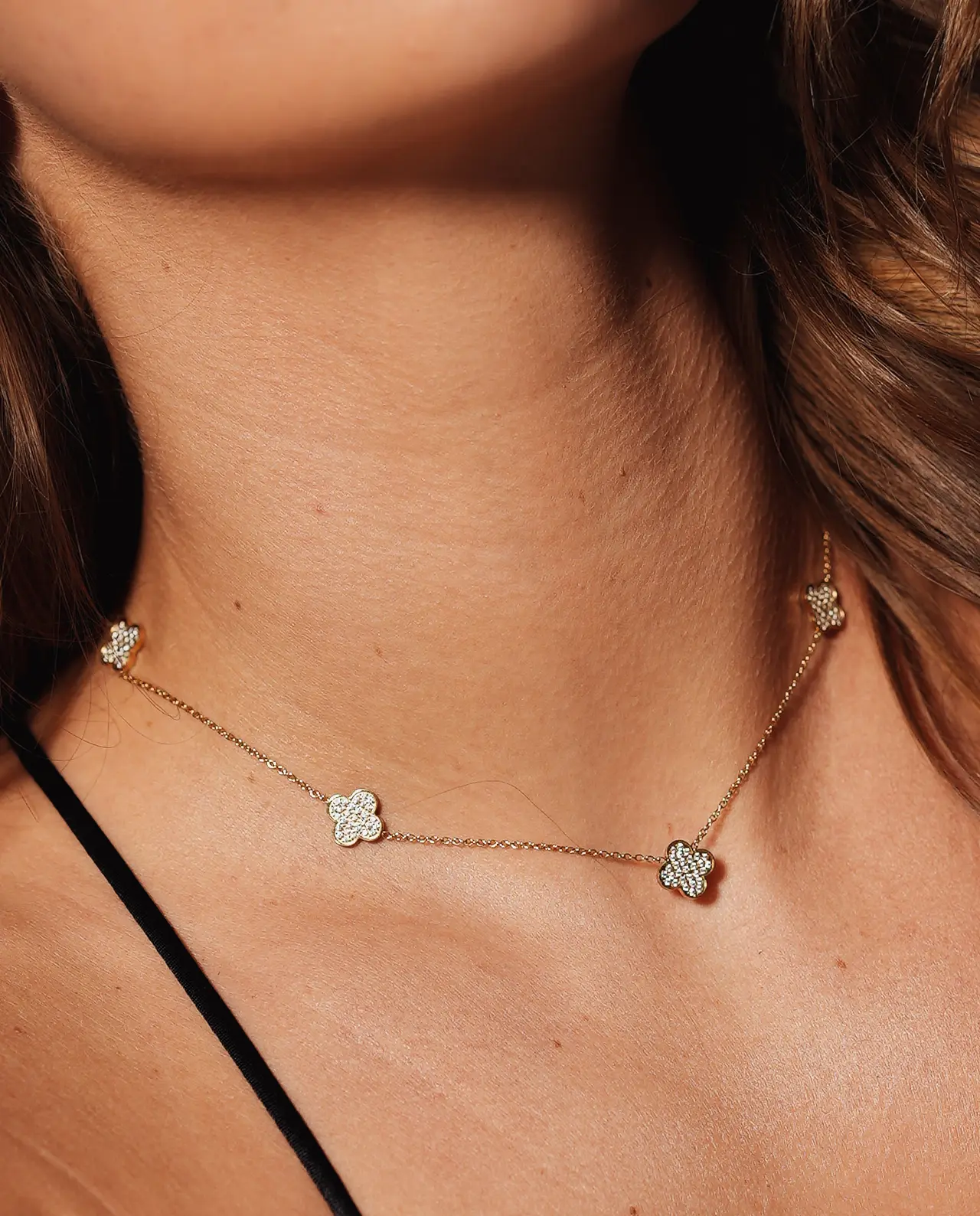 Trèfle Clover Ketting Goud - Afbeelding 3