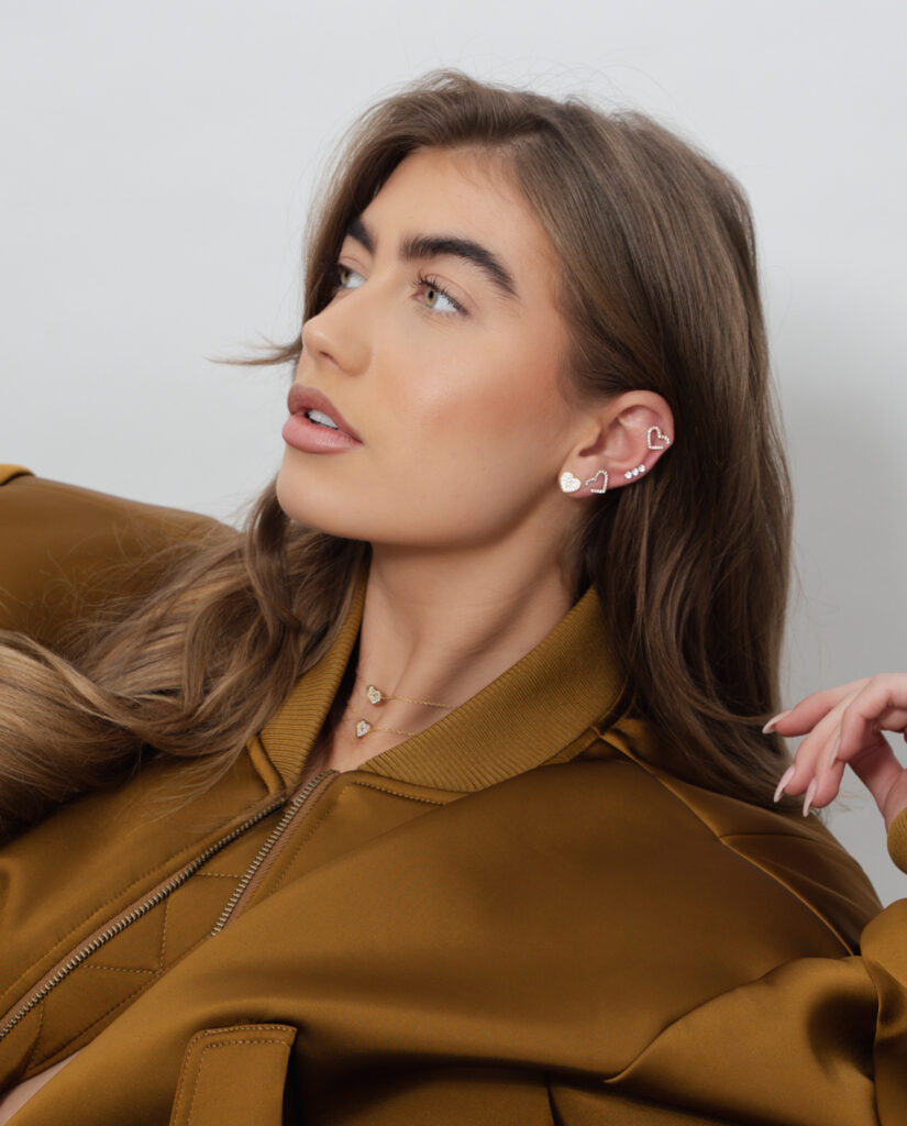 Amour Heart Ketting Goud & Oorbellen FL 26-01