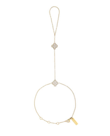 Trèfle Clover Handchain Armband Goud