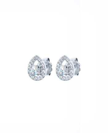 Victoria Open Pear Oorbellen Zilver